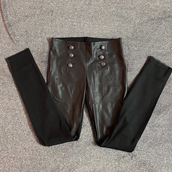 Black Leather pants, Small, Forever 21 - Picture 1 of 4